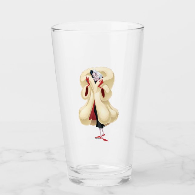 Cruella De Vil | Fashionable Fur Glass (Front)