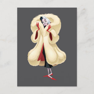 Cruella De Vil   Fashionable Fur Postcard