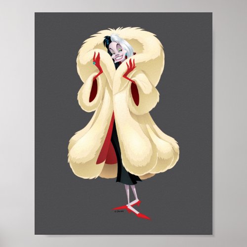 Cruella De Vil  Fashionable Fur Poster