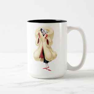 Cruella De Vil Fashionable Fur Two-Tone Coffee Mug
