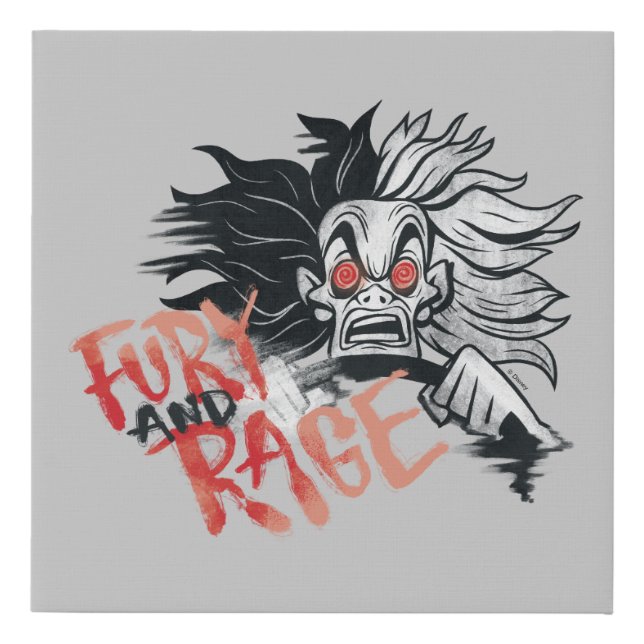 Cruella De Vil | Fury and Rage Faux Canvas Print (Front)