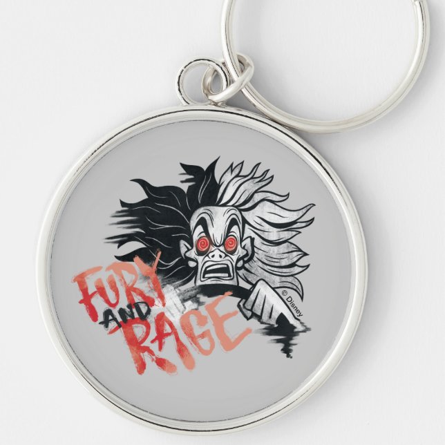 Cruella De Vil | Fury and Rage Keychain (Front)
