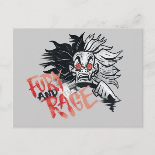 Cruella De Vil  Fury and Rage Postcard