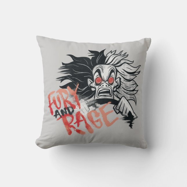 Cruella De Vil | Fury and Rage Throw Pillow (Front)