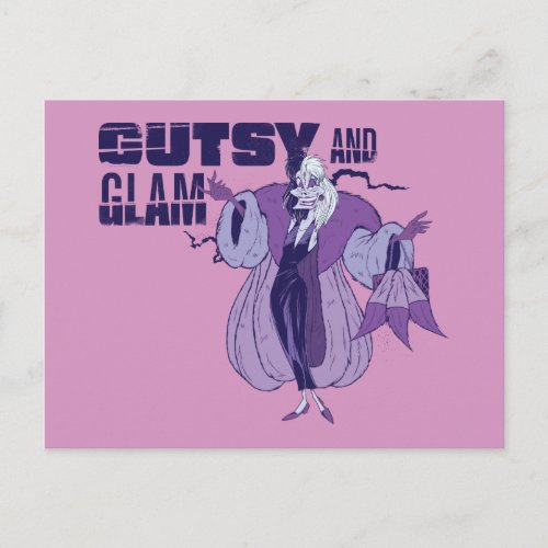 Cruella De Vil  Gutsy and Glam Postcard