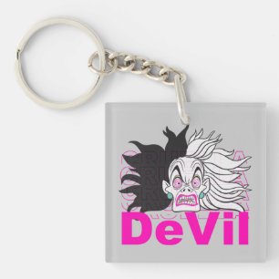 Cruella De Vil In A Rage Keychain