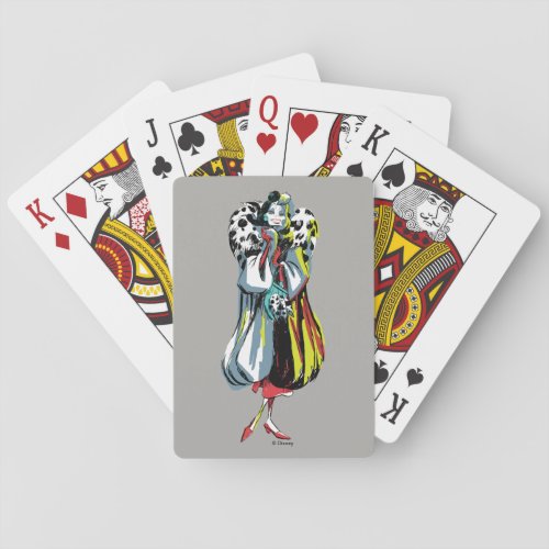 Cruella De Vil  In Her Furs Playing Cards