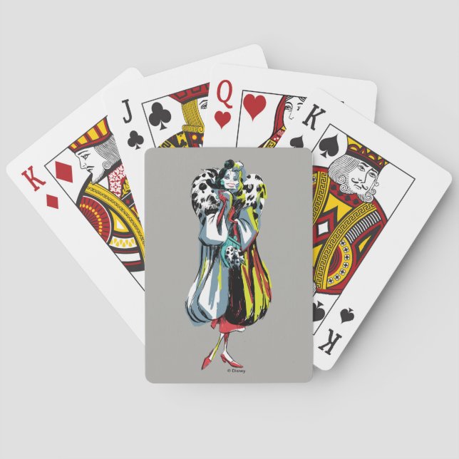 Cruella De Vil | In Her Furs Playing Cards (Back)
