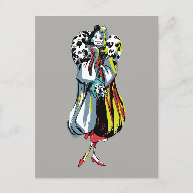 Cruella De Vil | In Her Furs Postcard (Front)