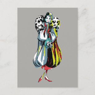 Cruella De Vil   In Her Furs Postcard