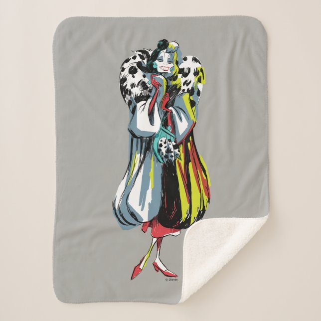 Cruella De Vil | In Her Furs Sherpa Blanket (Front)