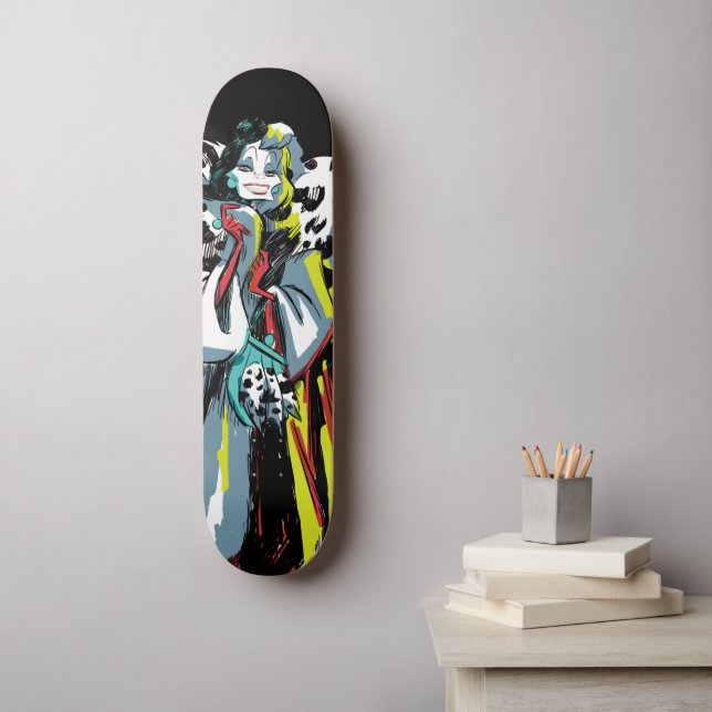 Cruella De Vil | In Her Furs Skateboard (Wall Art)