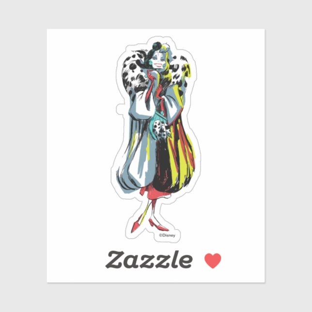 Cruella De Vil | In Her Furs Sticker (Sheet)