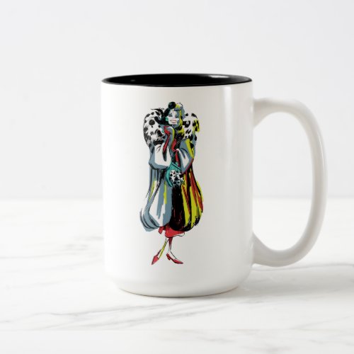 Cruella De Vil  In Her Furs Two_Tone Coffee Mug