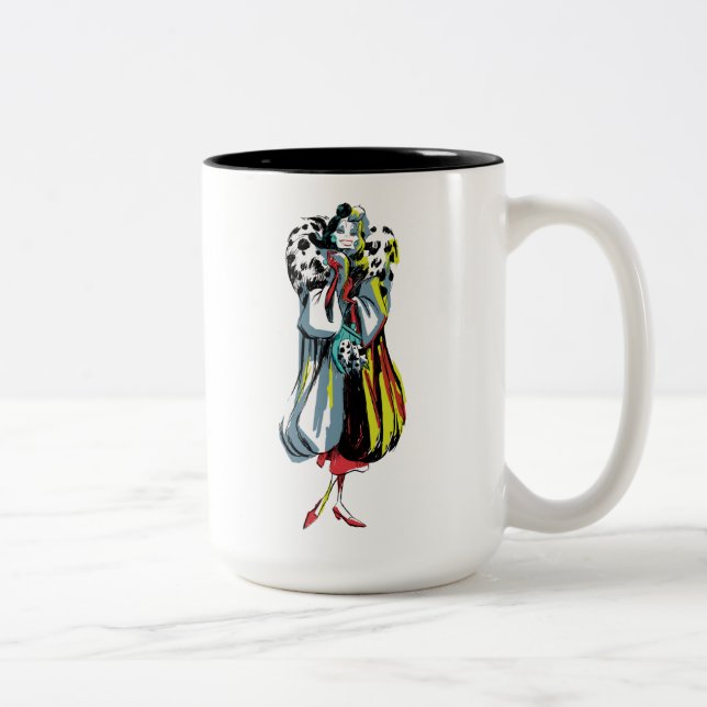 Cruella De Vil | In Her Furs Two-Tone Coffee Mug (Right)