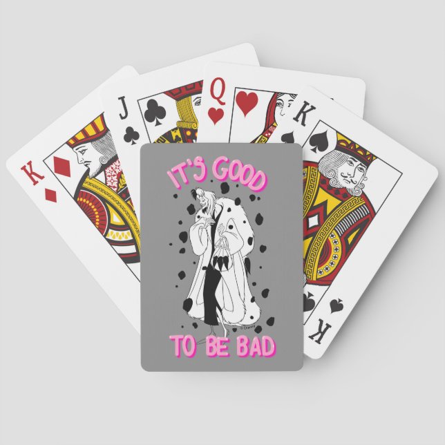 Cruella De Vil | It's Good To Be Bad Playing Cards (Back)