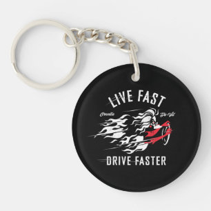 Cruella De Vil Live Fast Drive Faster Keychain