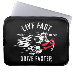 Cruella De Vil Live Fast Drive Faster Laptop Sleeve