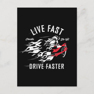 Cruella De Vil   Live Fast Drive Faster Postcard