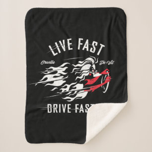 Cruella De Vil Live Fast Drive Faster Sherpa Blanket