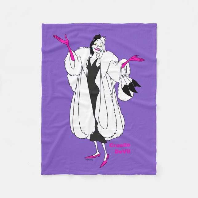 Cruella De Vil | Magenta Accessories Fleece Blanket (Front)