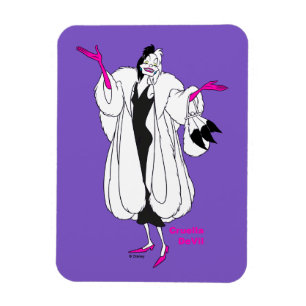 Cruella De Vil   Magenta Accessories Magnet