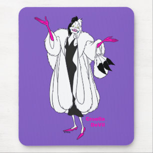 Cruella De Vil Magenta Accessories Mouse Pad