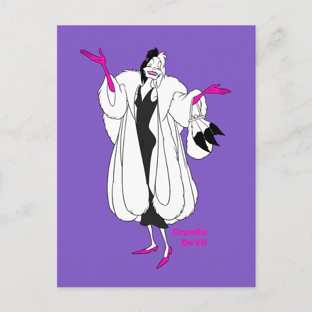 Cruella De Vil | Magenta Accessories Postcard (Front)