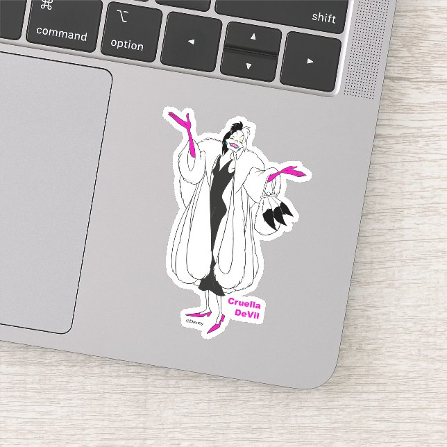 Cruella De Vil | Magenta Accessories Sticker (Detail)
