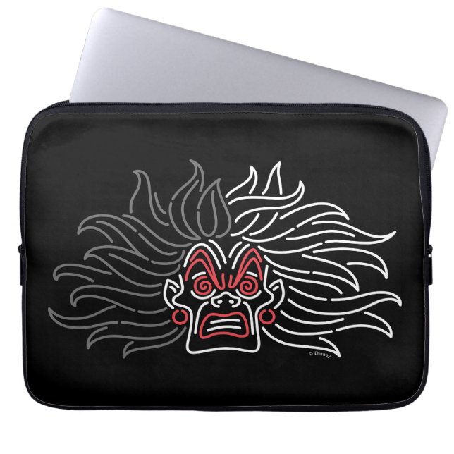 Cruella De Vil | Neon Face Laptop Sleeve (Front)
