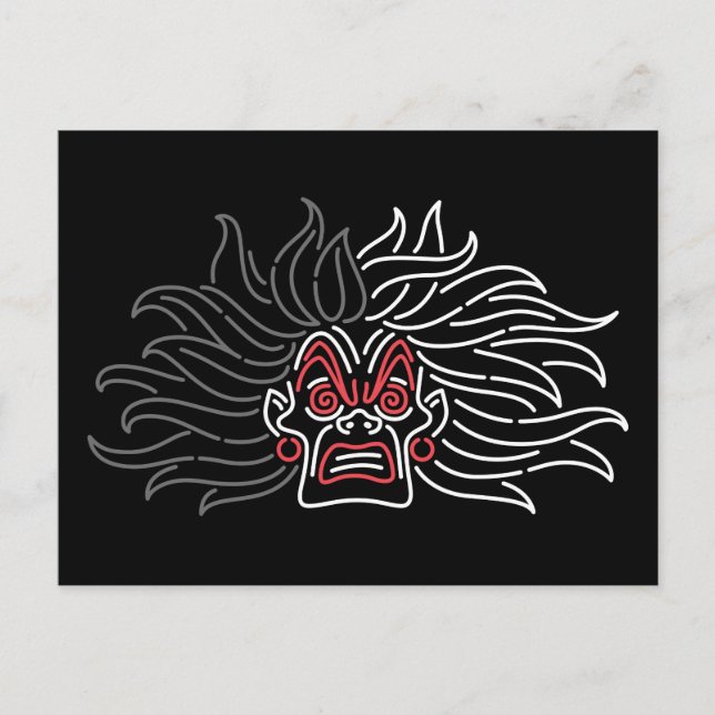Cruella De Vil | Neon Face Postcard (Front)