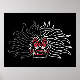 Cruella De Vil Neon Face Poster