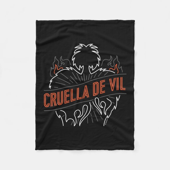 Cruella De Vil | Neon Fleece Blanket (Front)