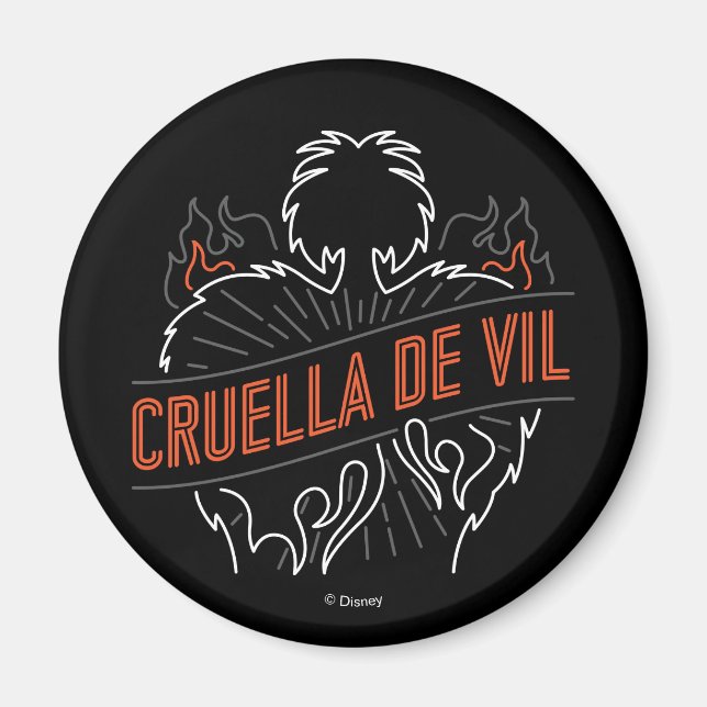 Cruella De Vil | Neon Magnet (Front)