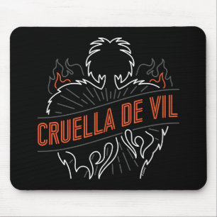 Cruella De Vil Neon Mouse Pad