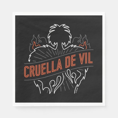 Cruella De Vil  Neon Napkins