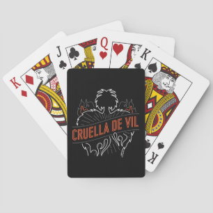 Cruella De Vil Neon Playing Cards