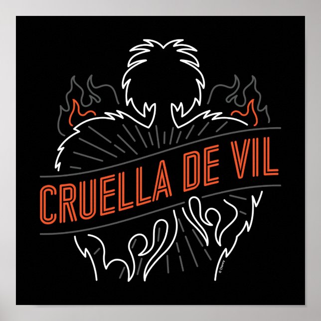 Cruella De Vil | Neon Poster (Front)