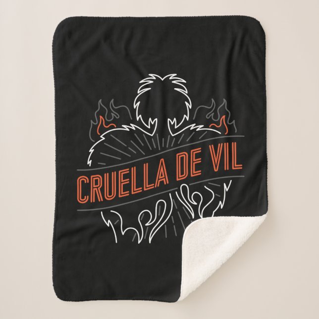 Cruella De Vil | Neon Sherpa Blanket (Front)