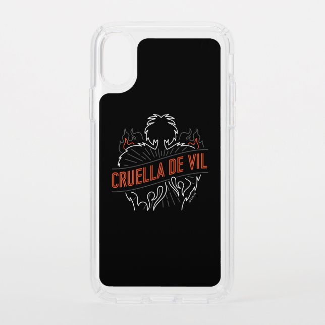 Cruella De Vil | Neon Speck iPhone XS Case (Front)