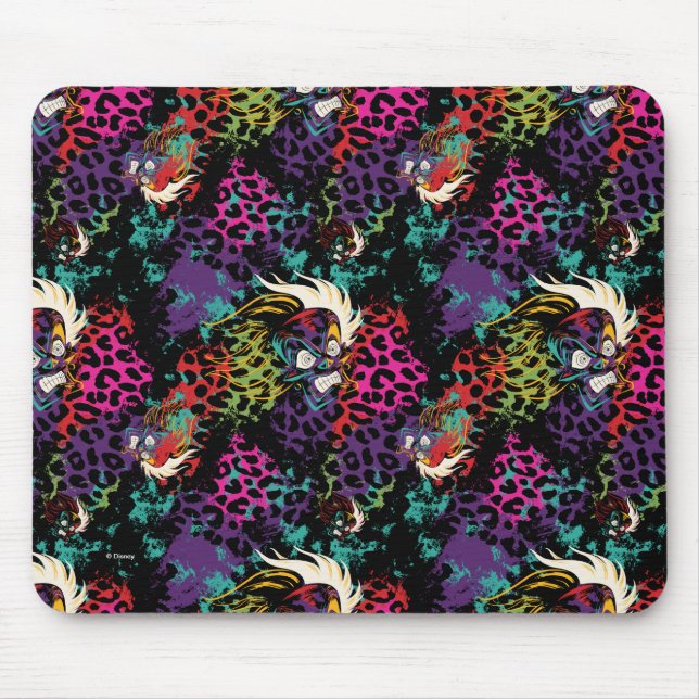 Cruella De Vil Pattern Mouse Pad (Front)
