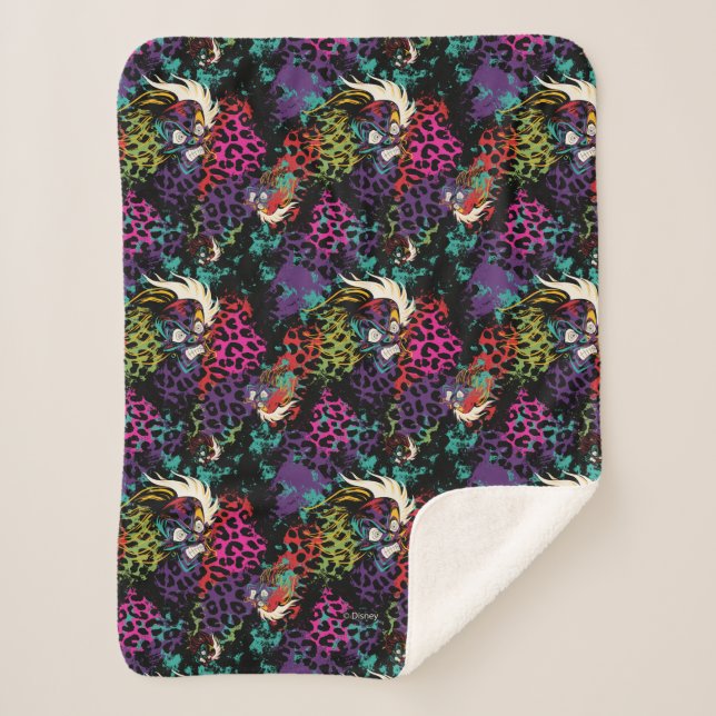 Cruella De Vil Pattern Sherpa Blanket (Front)
