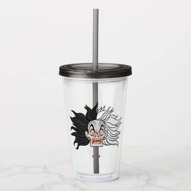 Cruella De Vil | Scary Face Acrylic Tumbler (Front)