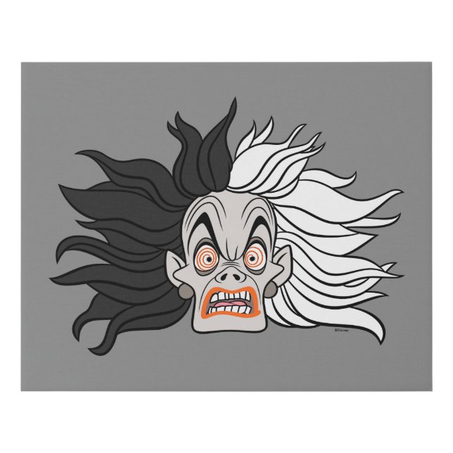 Cruella De Vil | Scary Face Faux Canvas Print (Front)