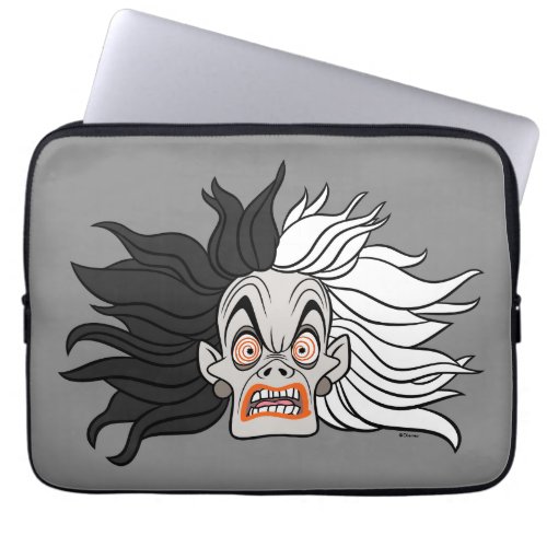 Cruella De Vil  Scary Face Laptop Sleeve