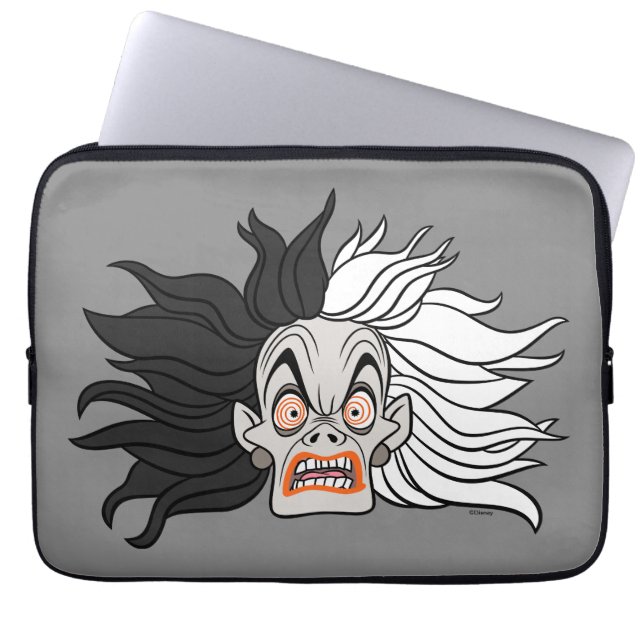 Cruella De Vil | Scary Face Laptop Sleeve (Front)