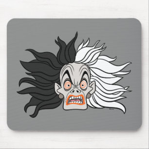 Cruella De Vil Scary Face Mouse Pad