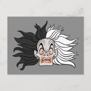 Cruella De Vil   Scary Face Postcard