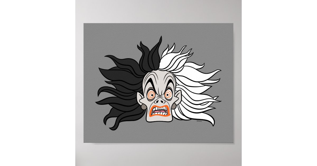 Cruella Art Print Cruella De Vil Poster Quote Villain Gifts 