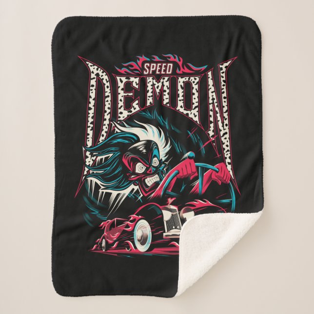 Cruella De Vil | Speed Demon Sherpa Blanket (Front)